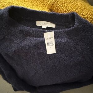 LOFT Navy Crew Neck Sweater